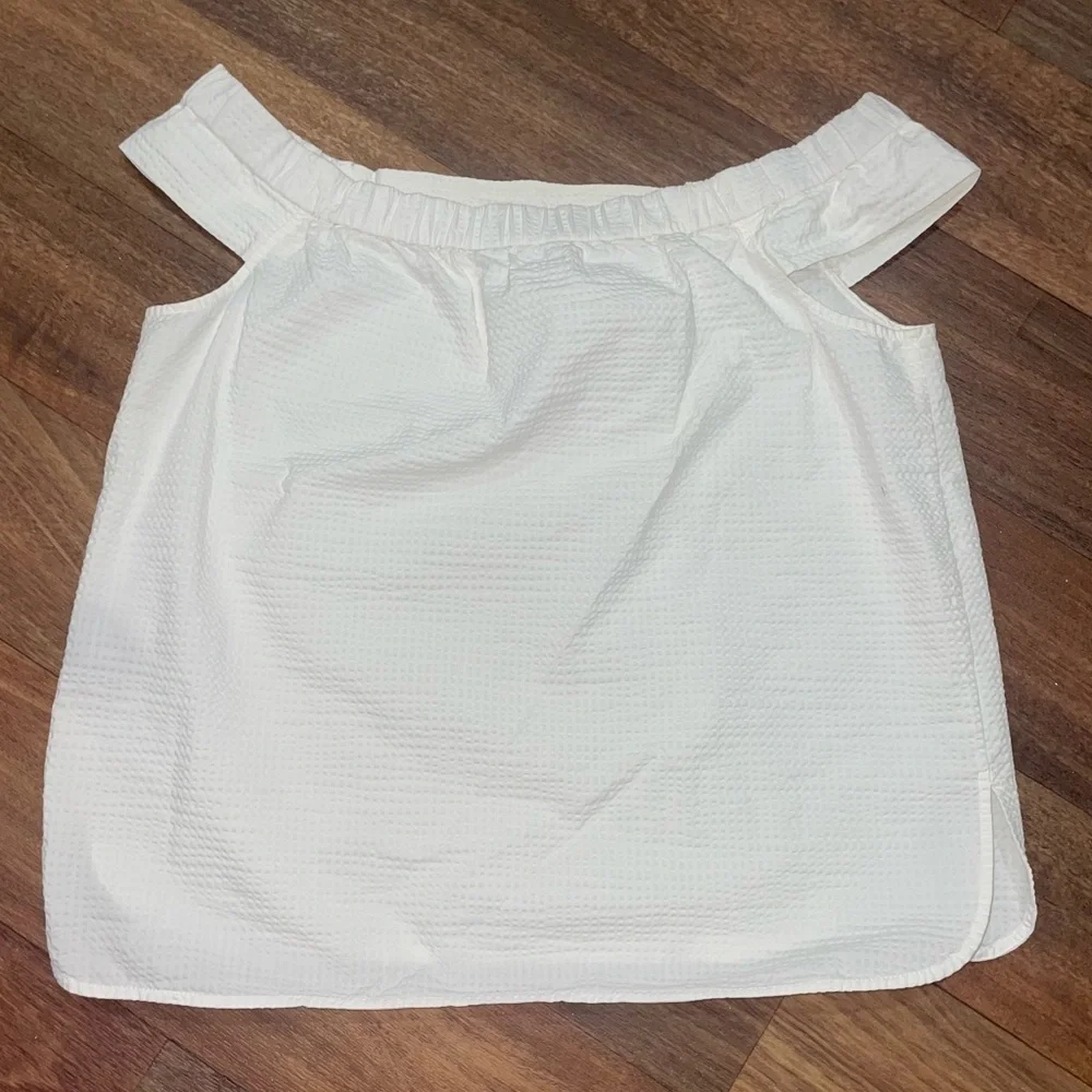 Tibi White Off The Shoulder Top‎ Size 8